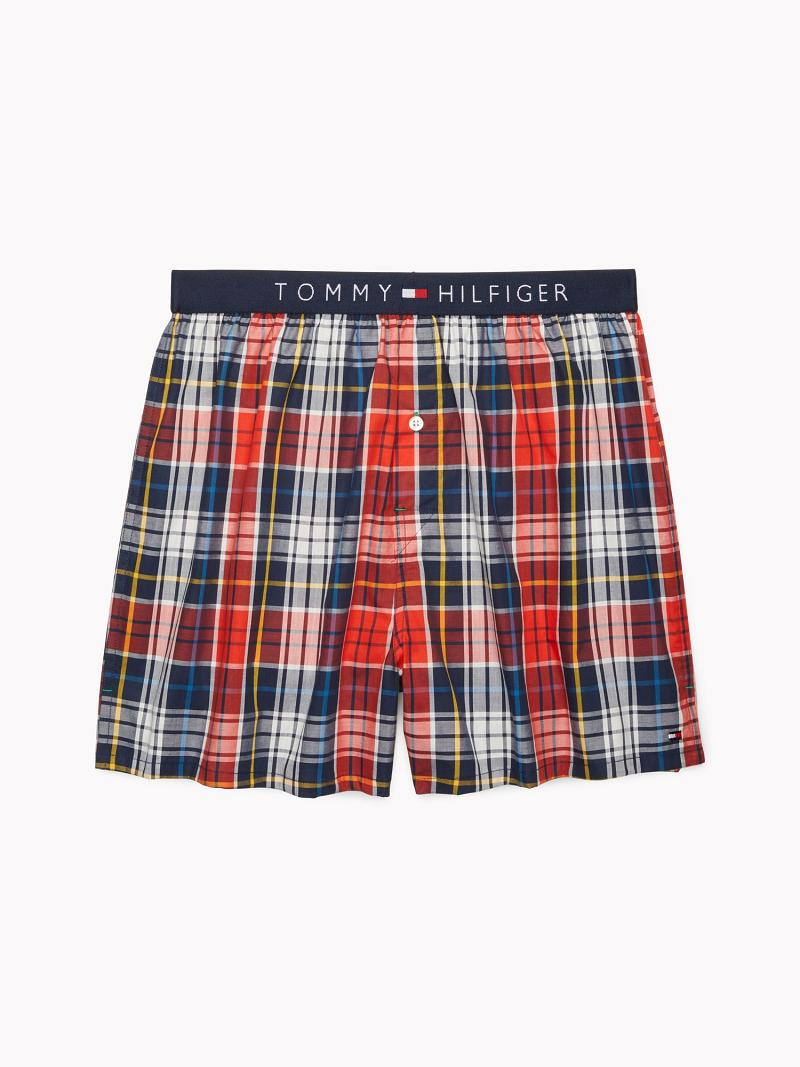 Férfi Tommy Hilfiger Divat woven boxer Boxers Színes | HU 1346ZUT